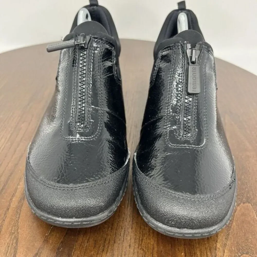Remonte Soft Loafer Shoes Women's 41 / 10 Black Comfort Zip Walking‎ Sneakers
